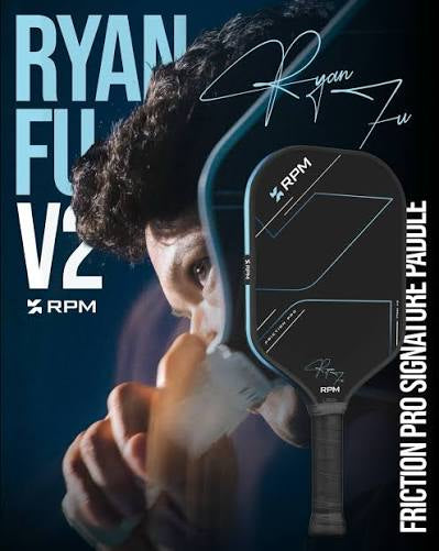 RPM FRICTION V2 PRO 14MM ELONGATED RYAN FU SIGNATURE Pickleball Paddle